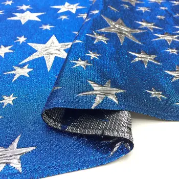 Letní žakárová brokátová látka s hvězdnou módou a dlouhou sukní, dámské oblečení, ručně šité látky na yard 6 nejlepší prodej látka Lilo a Stitch - №4