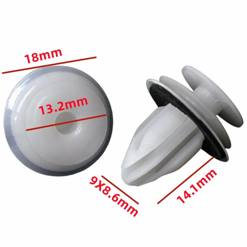 20Pcs For 9mm Hole Auto Door Trim Panel Retainer Nylon Retaining Clips Car Rivet Retaining Fasteners Clip  90467-09206   D08