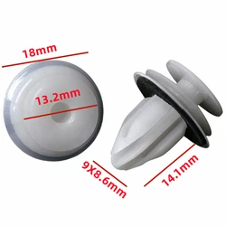 20Pcs For 9mm Hole Auto Door Trim Panel Retainer Nylon Retaining Clips Car Rivet Retaining Fasteners Clip 90467-09206 D08