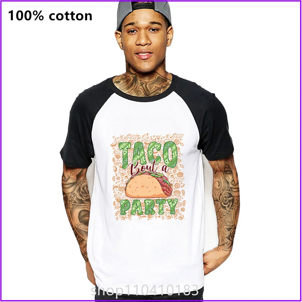 Cinco De Mayo Taco Bout A Party T Shirts For Men'S Women Tshirt T-Shirt Fahion Cotton Long Sleeve Compression Tee Logo Graphic V