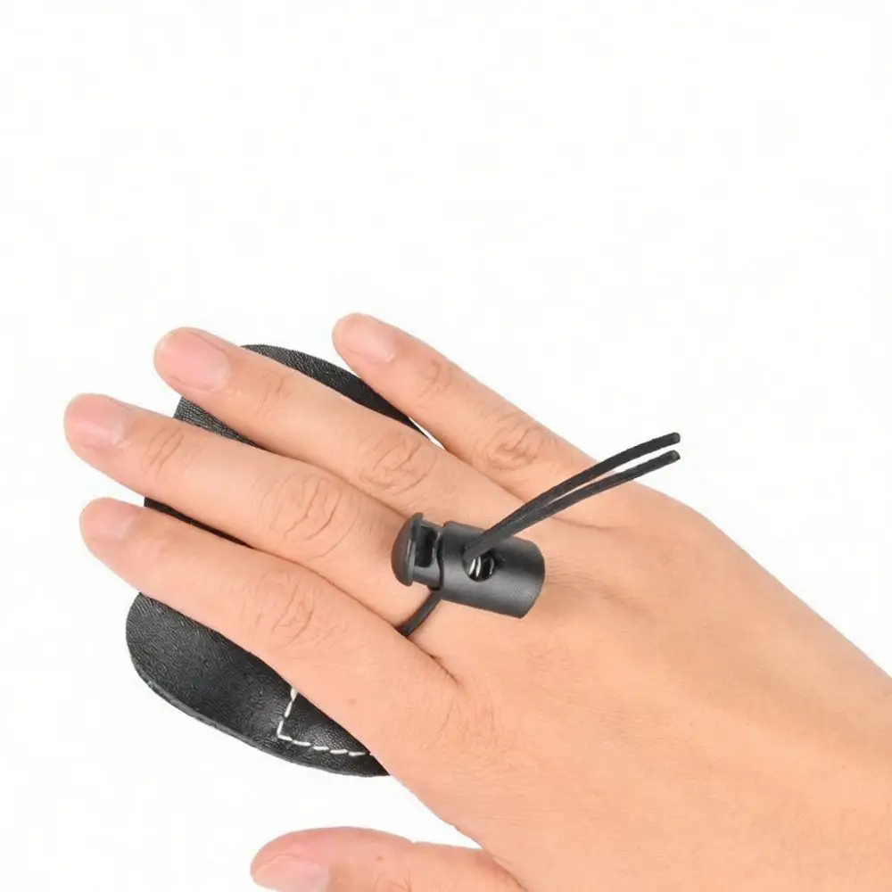 Durable Cowhide Finger Tab For Archery Hunting Adjustable Leather Shooting Protector Professional Hand Guard