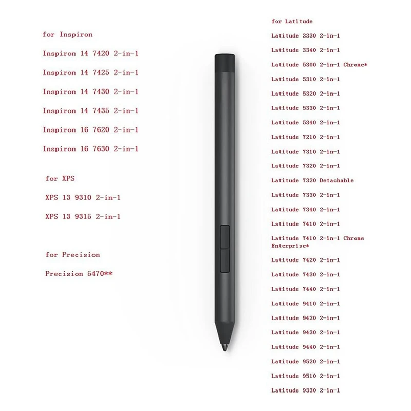 PN5122W Active Stylus Pen For Dell XPS 13 9310/9315 / Inspiron 14 16 / Latitude 2-In-1 Laptop,For Touchscreen Tablet