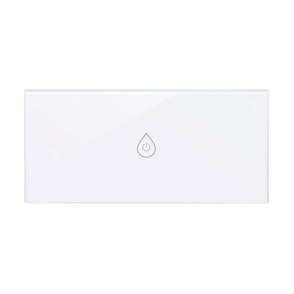 

Durable Dual 16A 250V High Power Switch Italy Standard 142x70mm Touch Glass Panel for Smart WiFi Boiler Water Heater