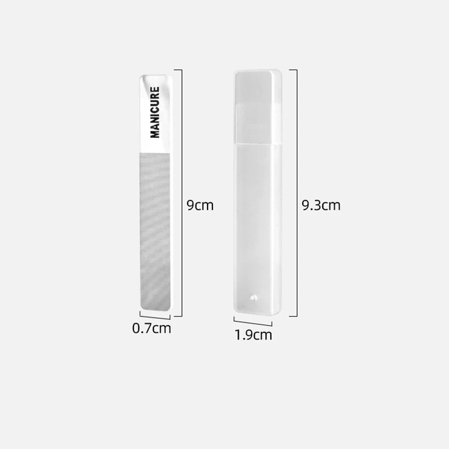 Lima de uñas de nanovidrio, esmalte de uñas de cristal transparente, tira para frotar, herramienta de pulido y mejora de uñas brillante