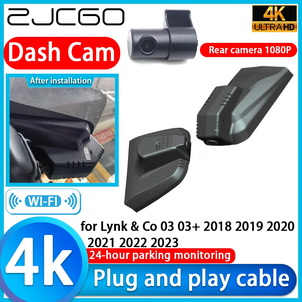 for Lynk & Co 03 03+ 2018 2019 2020 2021 2022 2023 4K DVR Dash Cam Car Camera UHD Lens 24h Monitor Video Recorder Recording