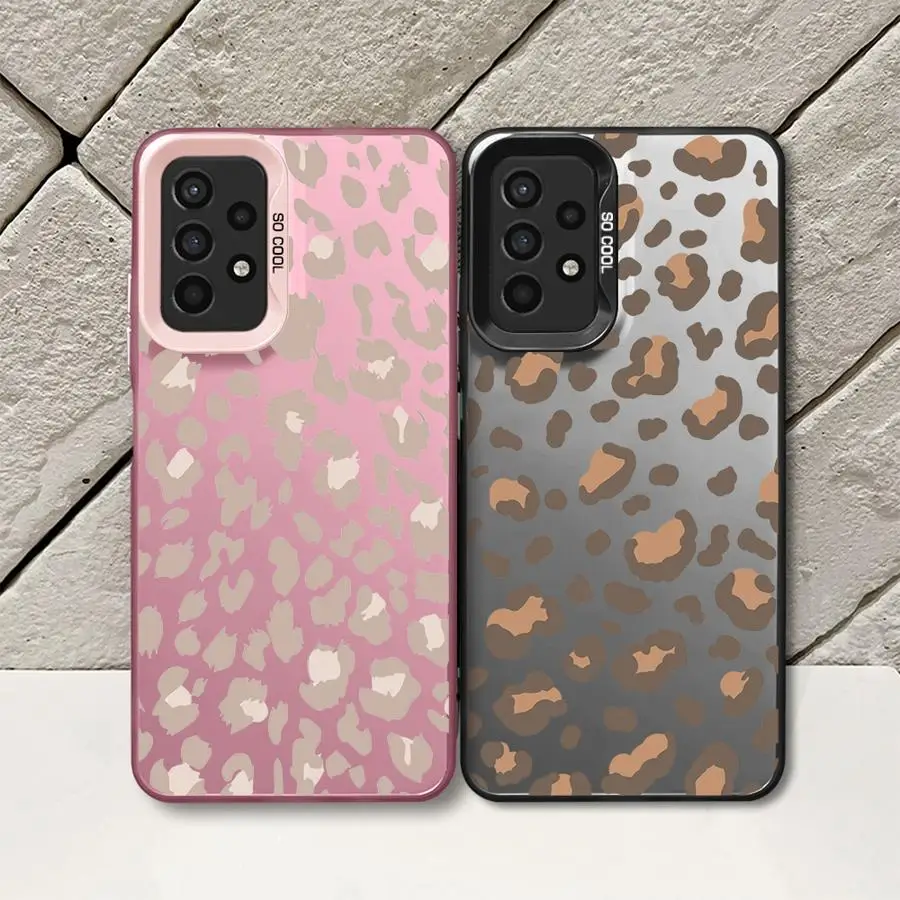 Leopard Print Phone Case for Galaxy A15 A52 A72 4G 5G A25 A52s A53 A54 A55 A73 5G A51 4G bag