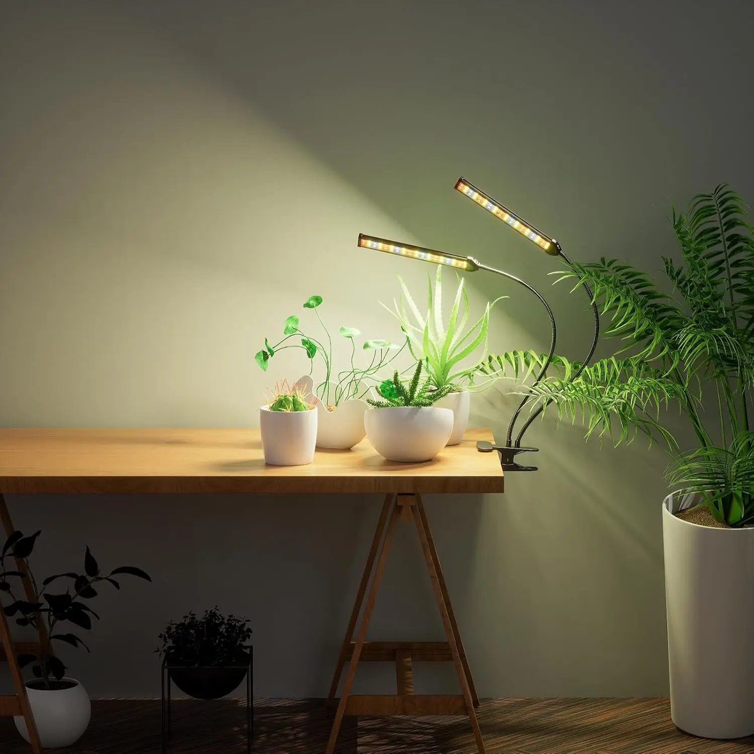 

Grow Light Led Gooseneck Lamp, Full Spectrum 138 Led Plant Lamp Clip-On Desk for Indoor Plants Growing