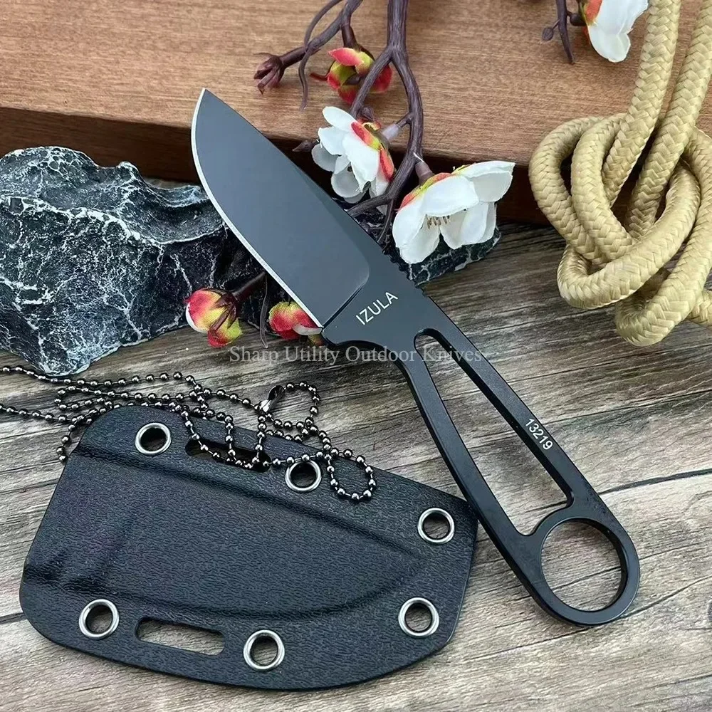 

IZULA универсальный карманный нож с фиксированным лезвием и ножнами для повседневного ношения, тактический инструмент для кемпинга, Bushcrafter, охотничьи ножи, подарки