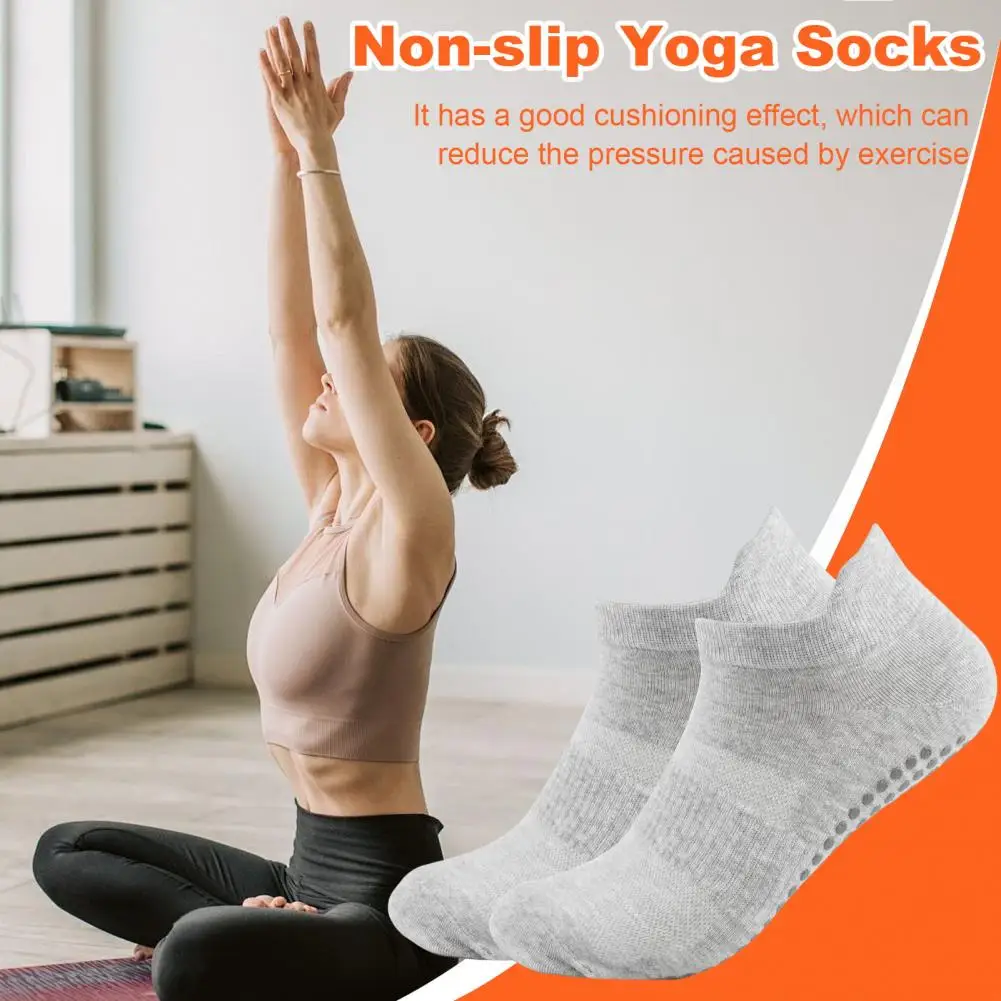 Women Floor Socks Warm Anti-slip Unisex Floor Socks with Silicone Bottom for Sports Winter Activities Thickened Mid-tube No Odor