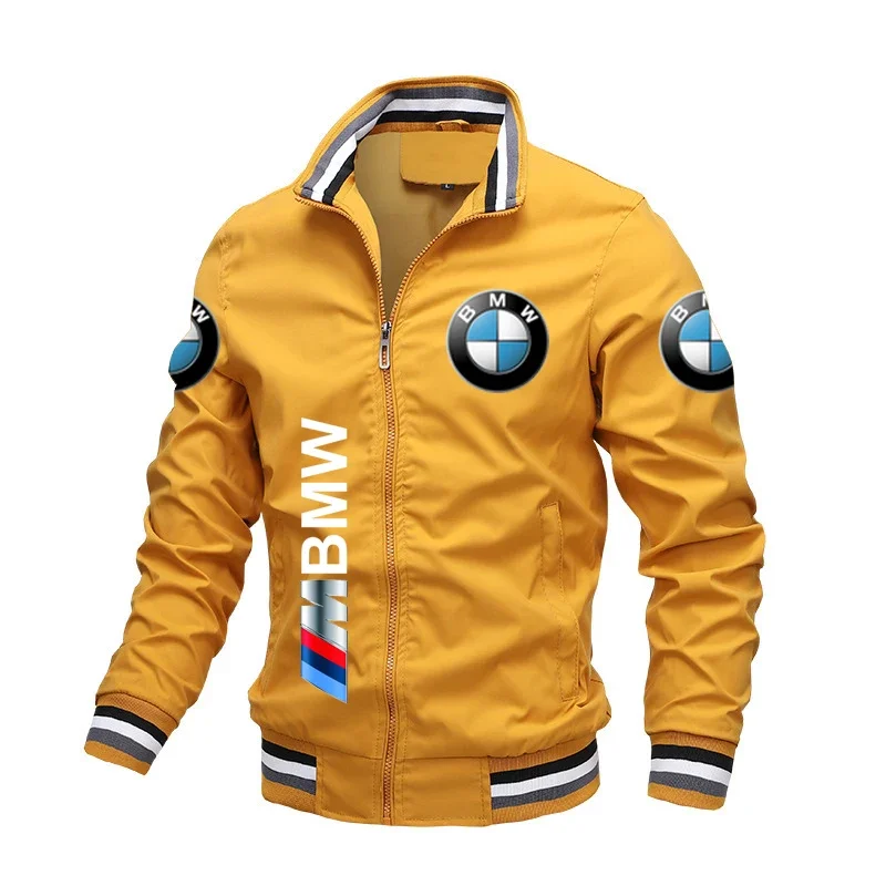 2024 BMW Jaqueta de motocicleta masculina, jaqueta casual de ciclismo masculina e feminina, jaqueta esportiva com zíper para bicicleta