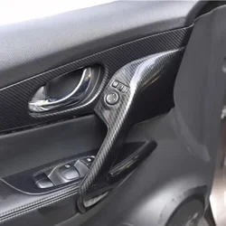 2Pcs/set Peach Wood Car Inner Door Armrest Handle Decoration Cover Trim Car Accessories For Nissan Qashqai J11 2019 2020