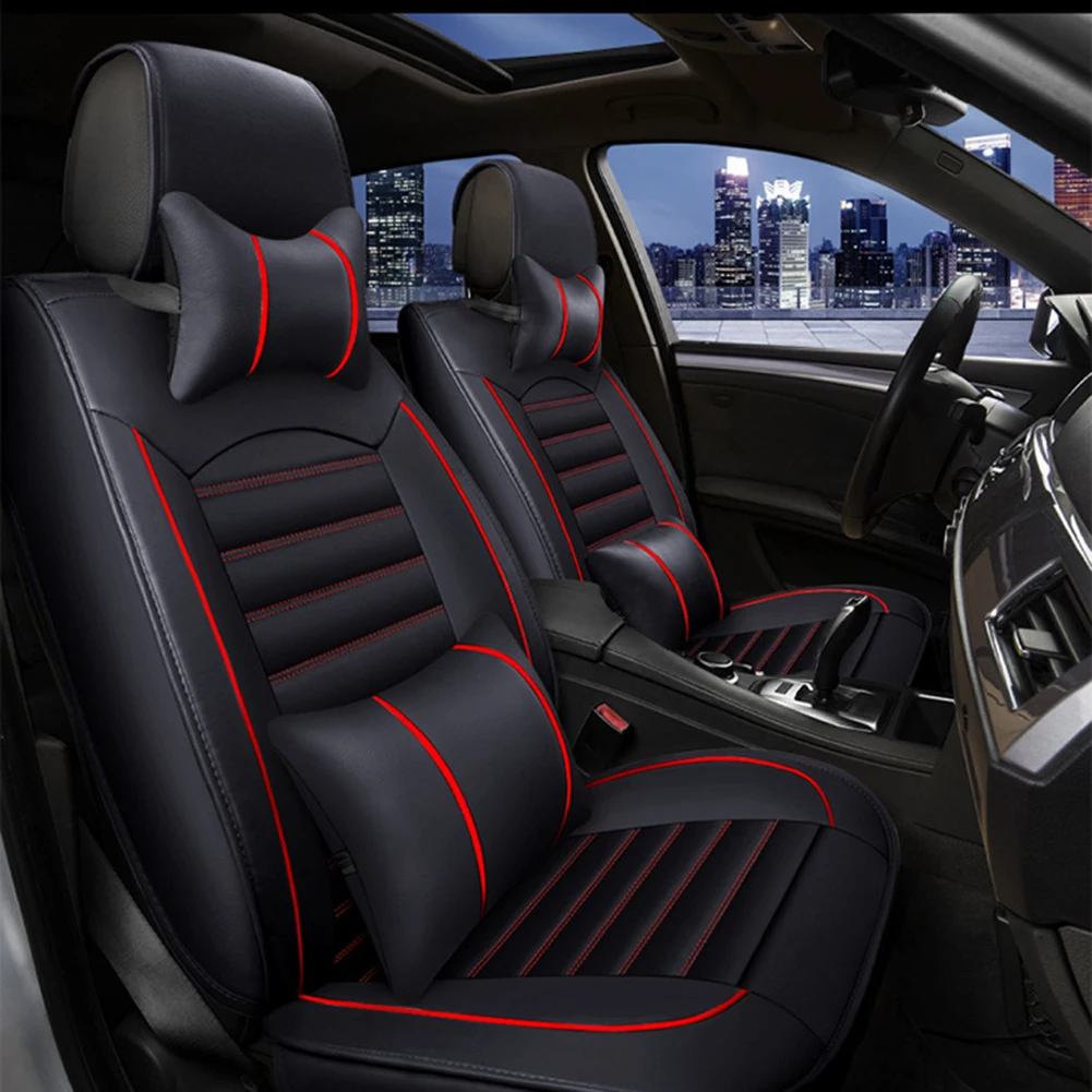 

Full Set Car Seat Protector Breathable Leather Automobile Seat Protection Cover Automotive Covers Cushion for Car Truck SUV Van