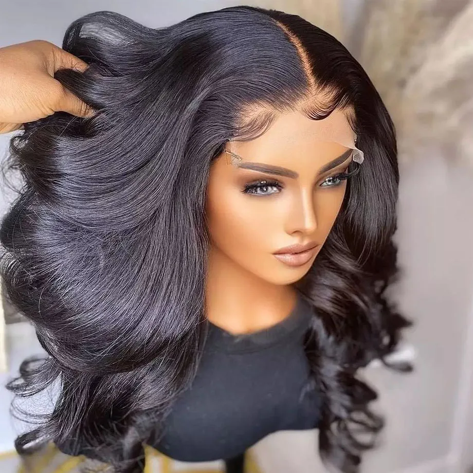 Glueless Wig Body Wave 6x6 HD Transparent Lace Wig Remy Body Wavy 4x4 Lace Closure Human Hair Wigs For Women Glueless Wig Sale