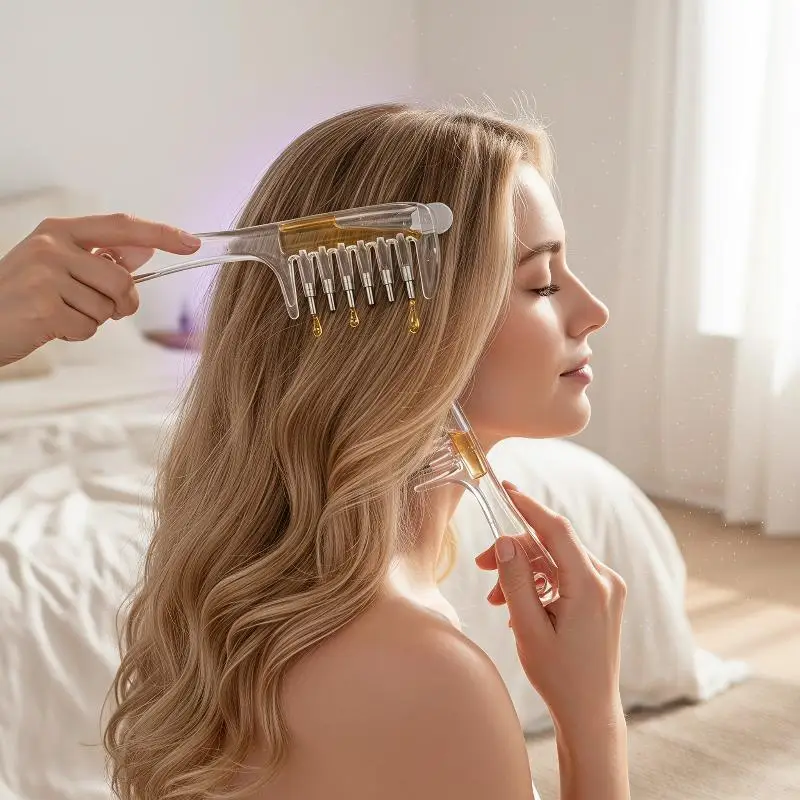 Multi-Function Mini Head Hair Applicator Portable Anti-Frizz Scalp Firming Hair Care Tool for Travel Personal Use
