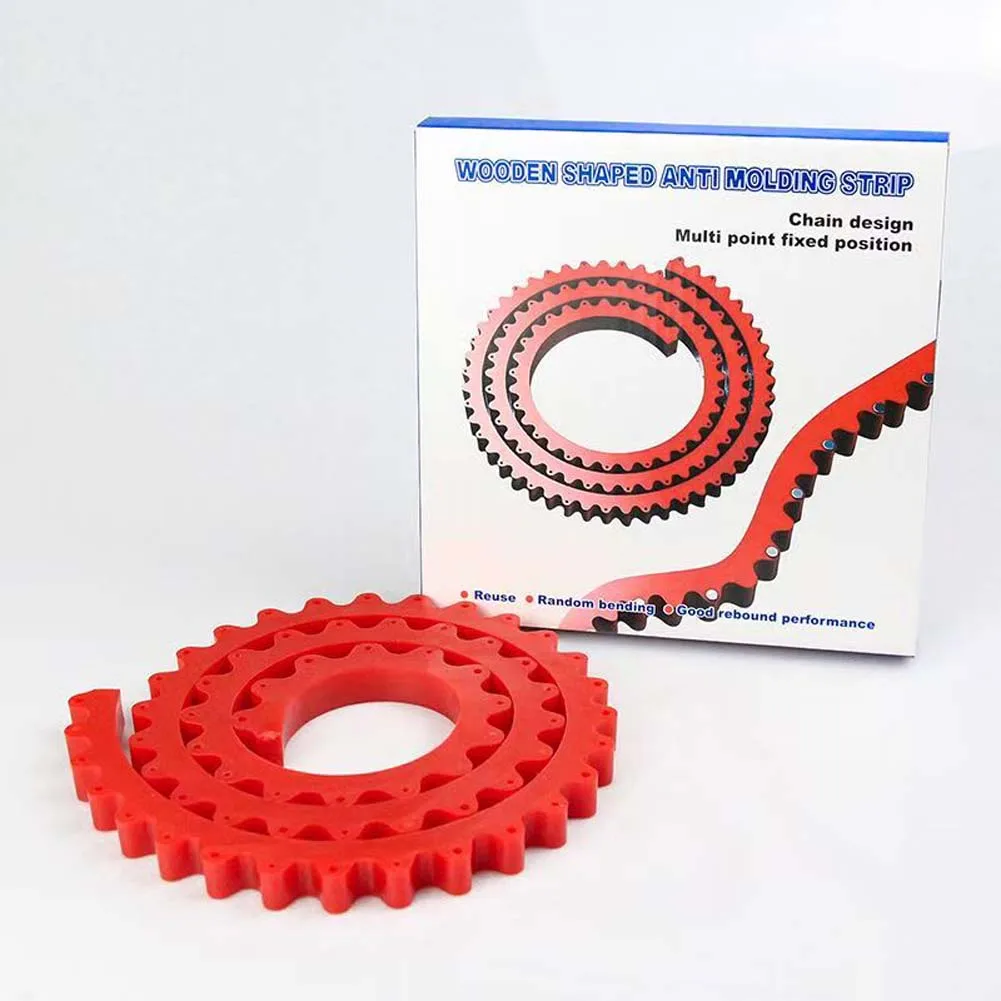 Gear Driven Template Profiling Strip Elastic Polymer Material Flexible Template For Woodworking Gear Driven Red