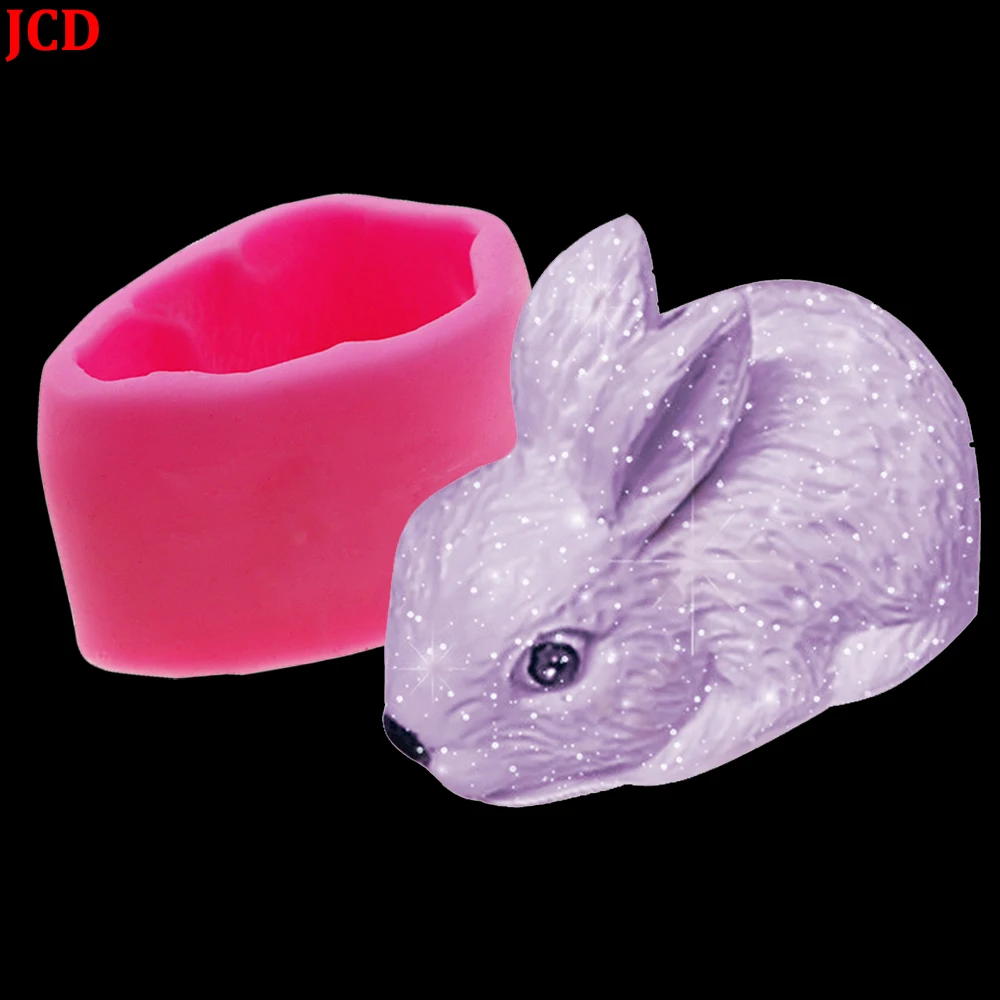 

1PCS New Model Rabbit Sugar Turning Silica Gel Mould Car Mounted Aromatic Gypsum Diffuser Mould Cake Decoration Mould