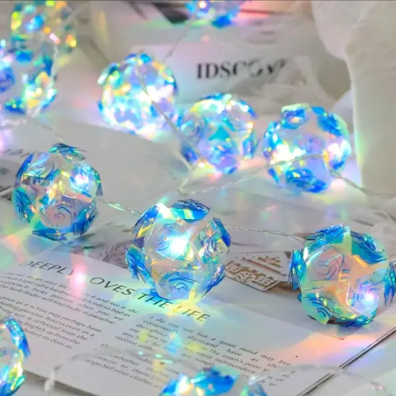 

LED Rainbow Ball String Fairy Lights for Bedroom Home Decor Party Wedding Indoor Outdoor Decoration Colorful Twinkle Lights