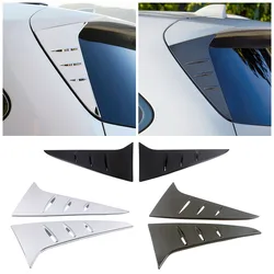 For Toyota Sienna 4th 2021-2025 Car Styling Carbon Chrome Rear Window Spoiler Side Wing Triangle Cover Trim Molding Garnish