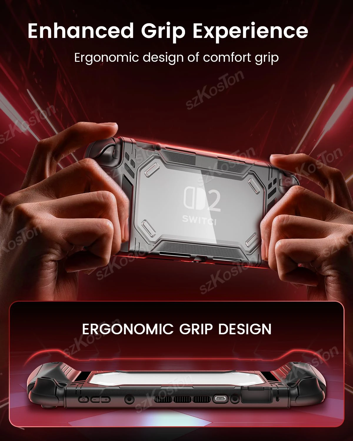 For Switch 2 Games Console Protective Case Ergonomic TPU Grip Cover Shockproof Shell for Switch 2 Gaming Accessories - Image 2