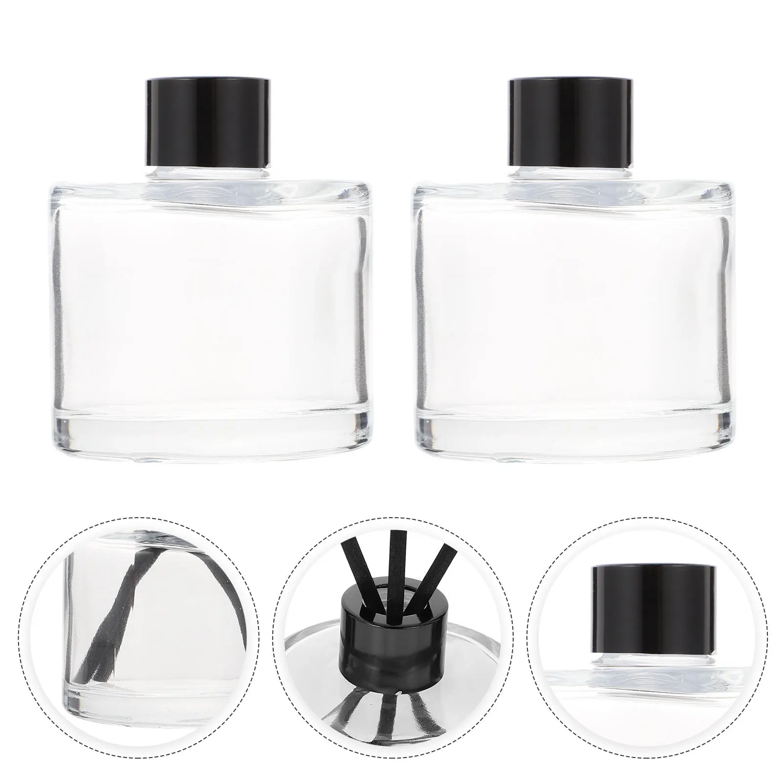 

1Set Fragrance Diffuser Bottles Multipurpose Glass Containers Home Office Use Aroma Diffuser Bottles Aromatherapy Containers