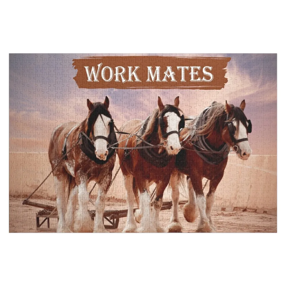 

DRAFT HORSES, TAKE A LOOK AT MY ART WORK OF THESE MAGNIFCENT ANIMALS Jigsaw Puzzle Wooden Name Custom Personalized Puzzle