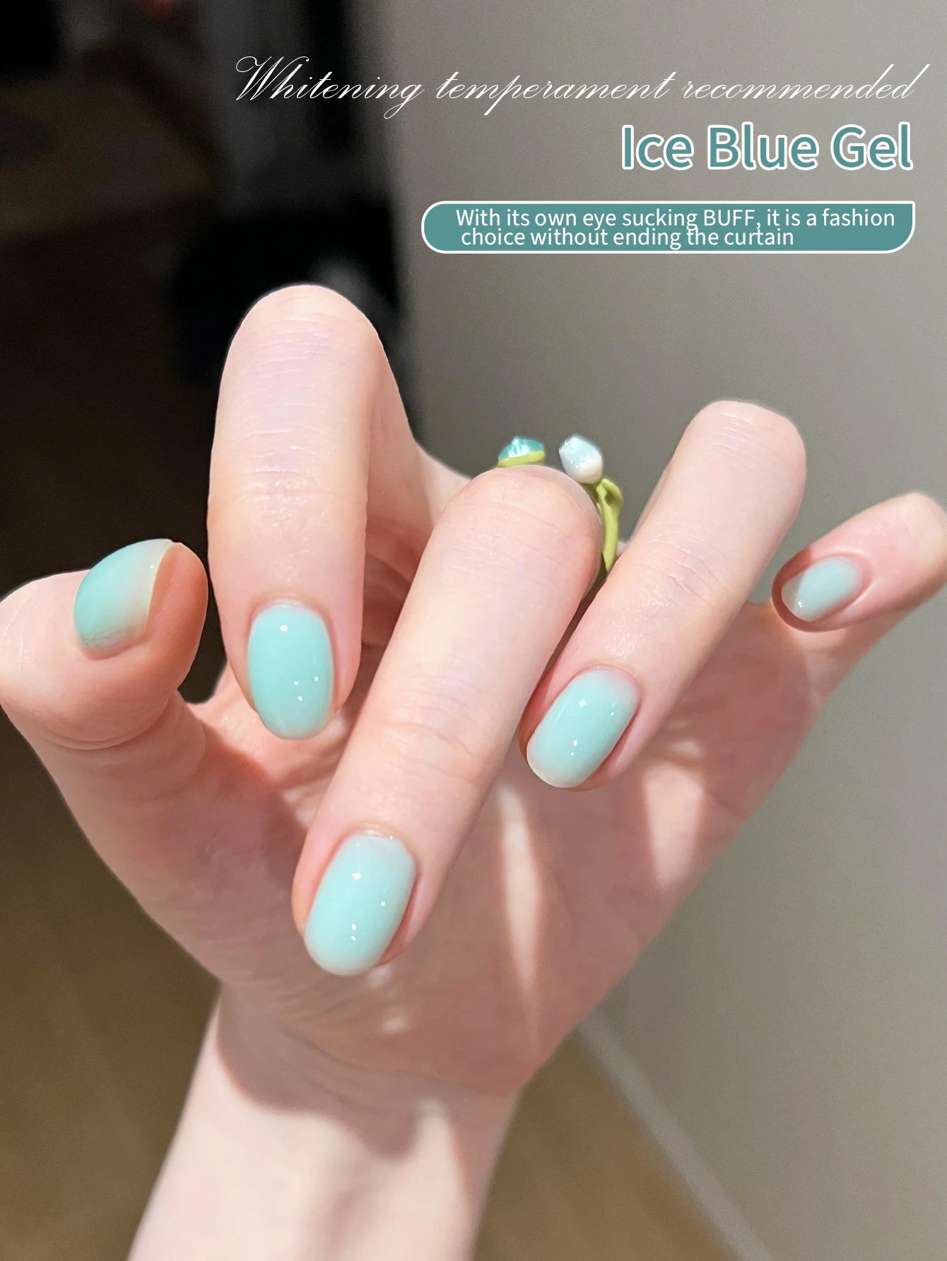 10ml Ice Cube Blue Gel Polish  - đánh giá và giá Resin Art Cube