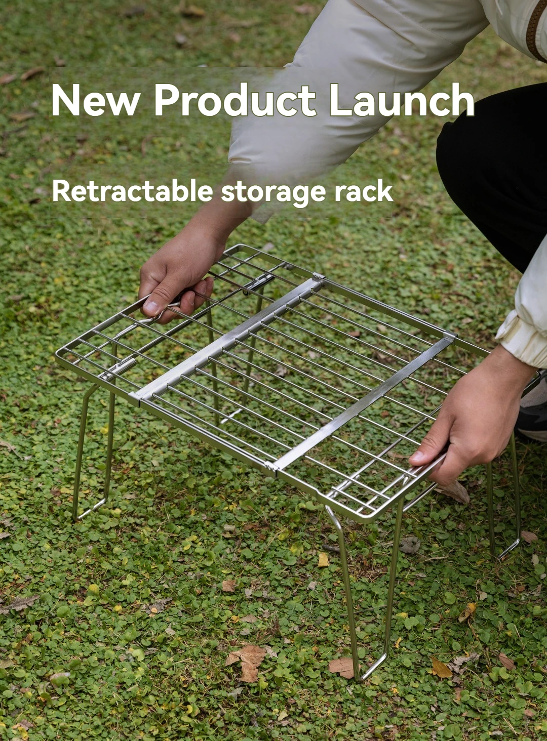 

CAMPINGMOON FD-22 Stainless Steel Telescopic Field Frame Home Flower pot Frame Camping Multi-purpose Folding Storage Rack