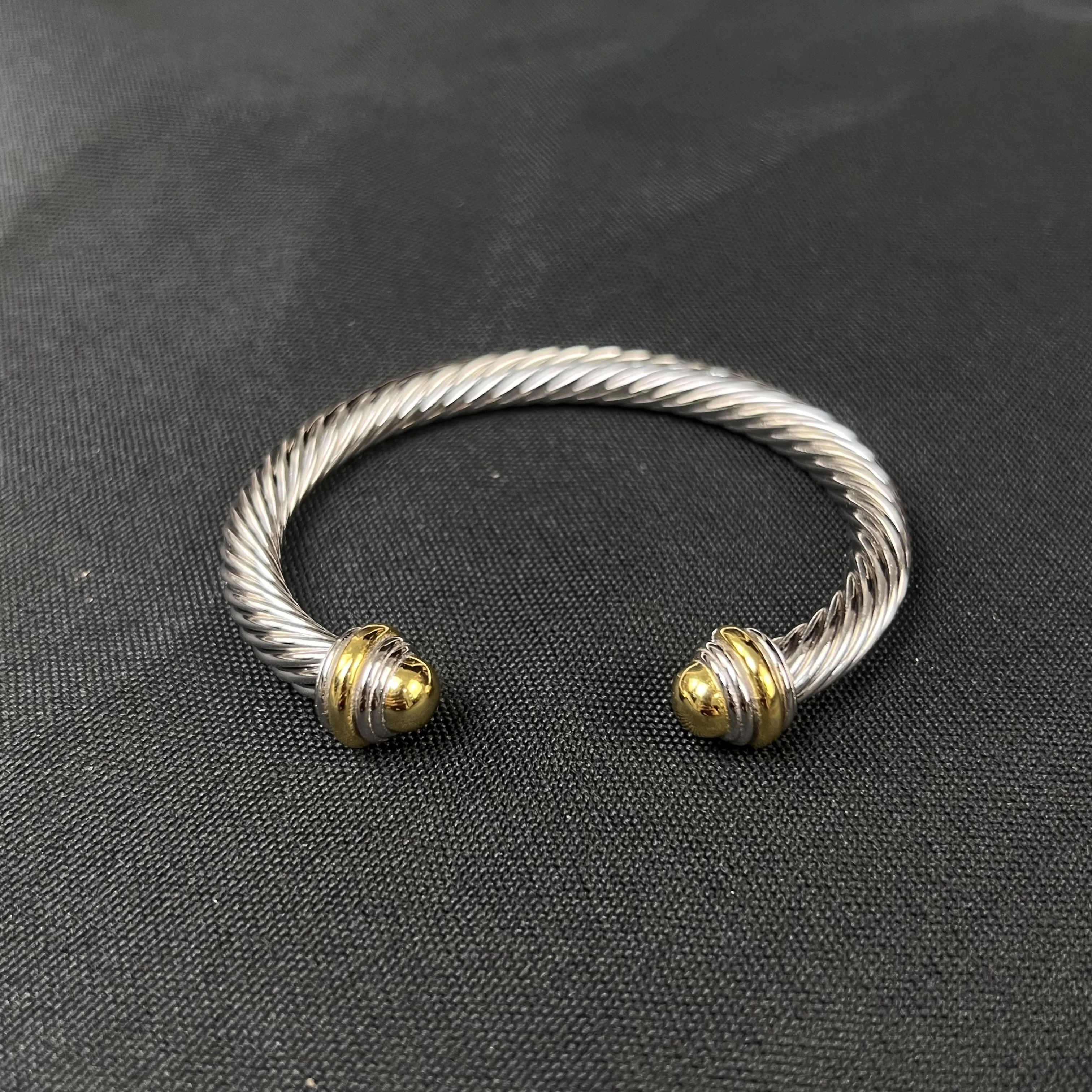 

S925 sterling silver 2025 new 7mm round head color bracelet neutral fashion trend retro classic personality luxury jewelry gift