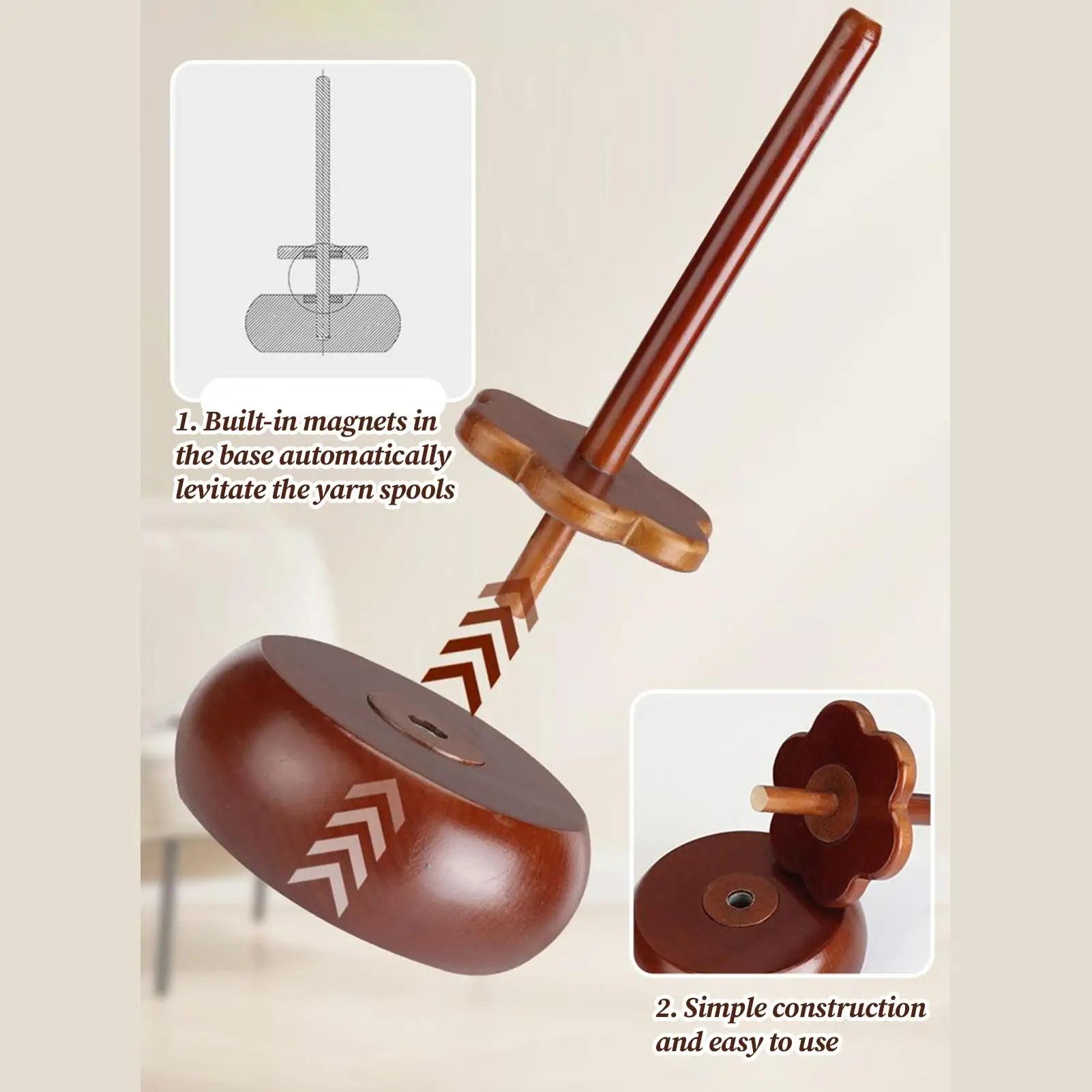 

Держатель для шариков из пряжи, магнитная приспособление для вязания крючком, спиннер для хранения пряжи, сверхмощный органайзер для вязания крючком, подставка для Рождества, Дня матери