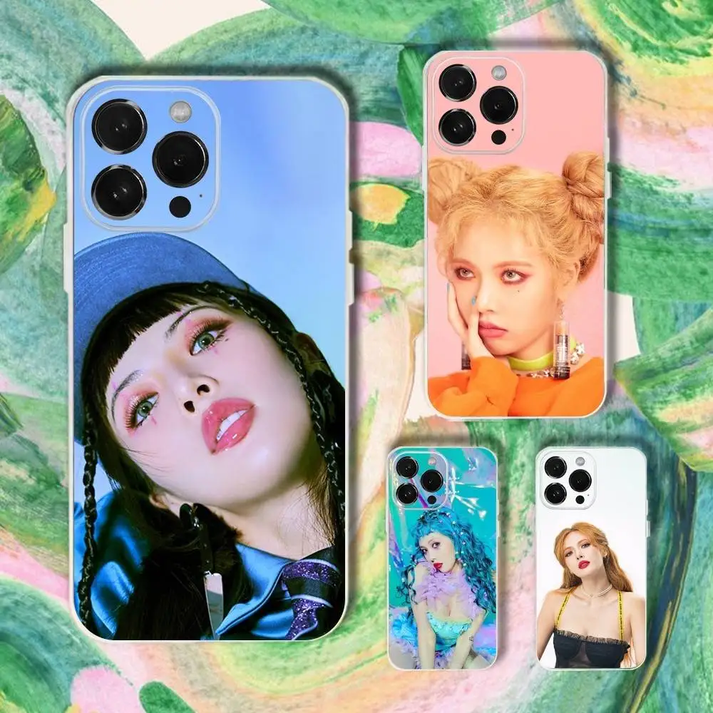 

K-Kim Singer H-Hyun A Phone Case For iPhone 16,15,14,13,12,11 Plus,Pro,Max,XR,XS,Plus,E,SE4,Mini Transparent Cover