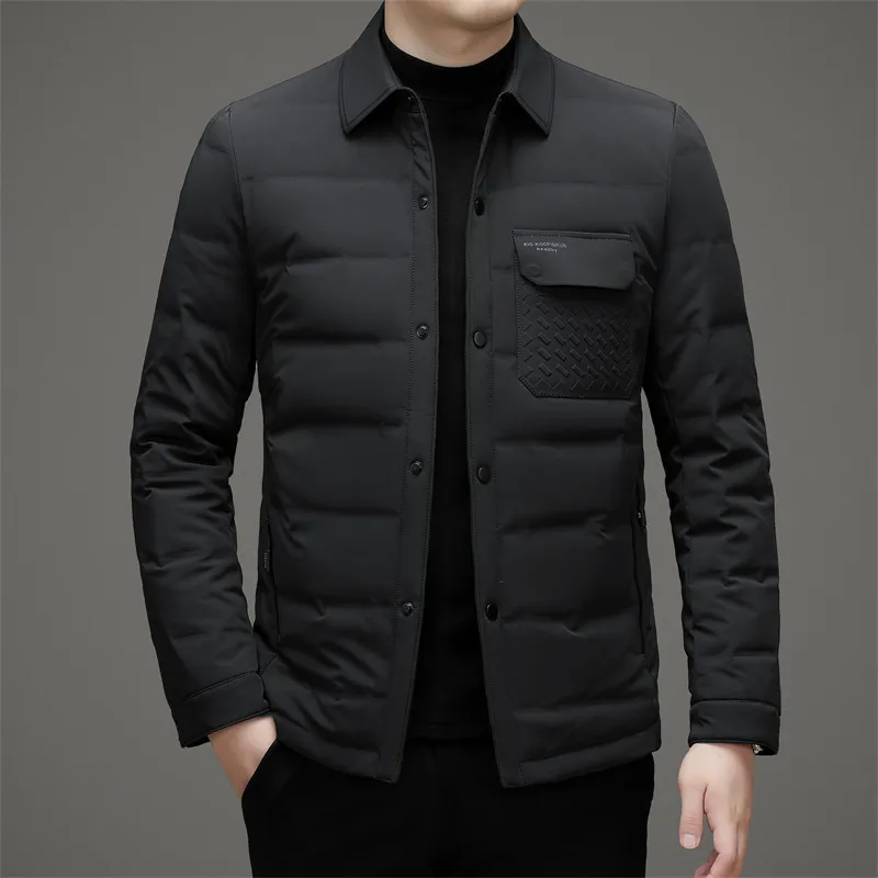 Simple and Lightweight Down Jacket for Autumn and Winter Men's Youth Short Trend Cold and Warm Jacket