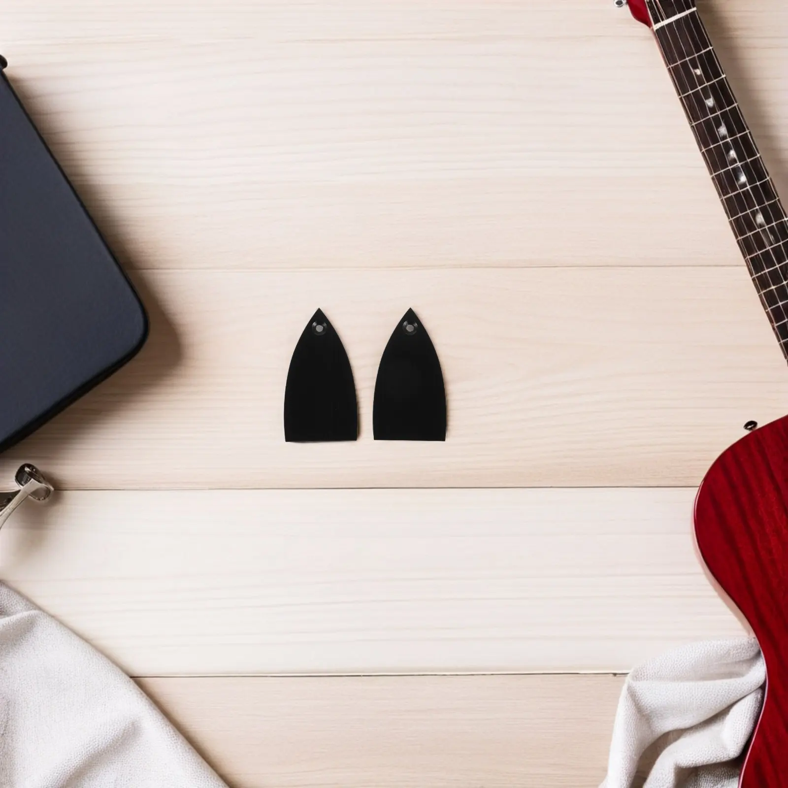 Guitar Truss Rod Cover Pack Matte Black Universal Fit for Gibson Guitar Neck Rod Cover - view 3