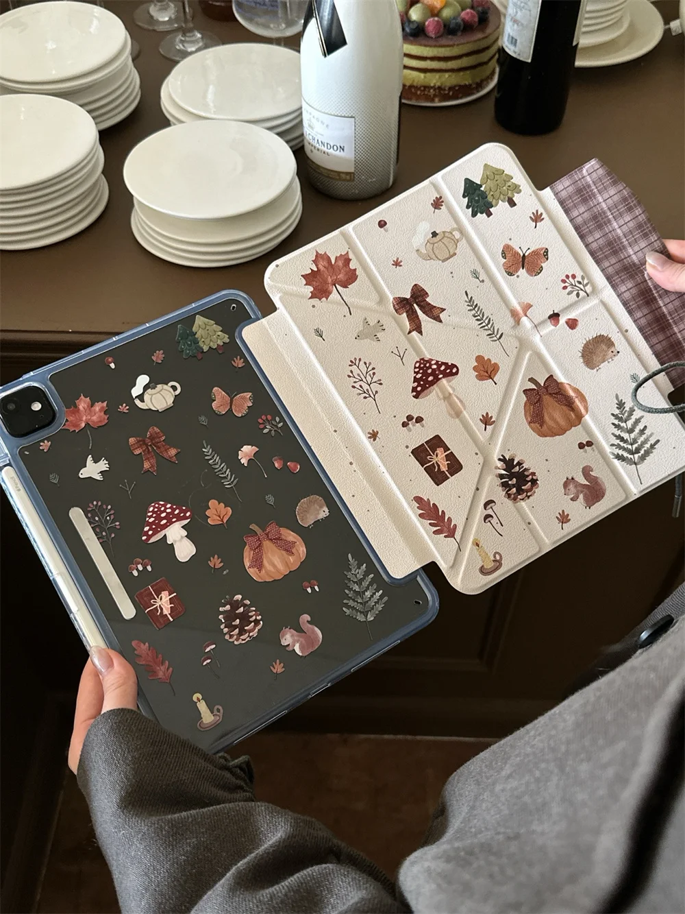 Christmas Cute Cover For Air 4 5 6 7 11inch iPad Pro 2024 11 13 inch iPad 7 8 9 10.2 iPad 10th 11th Air 3 10.5 iPad 5 6 mini Ca 2