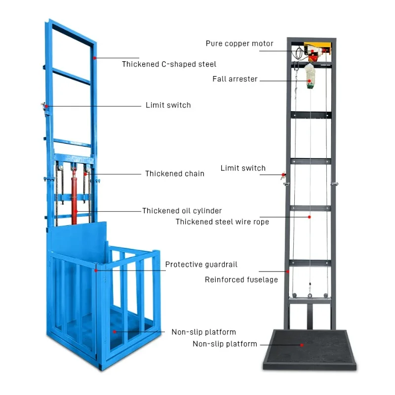 

Home use Small size Elevator Customizable Electric freight elevator Monorail Hydraulic Platform Warehouse Workshop