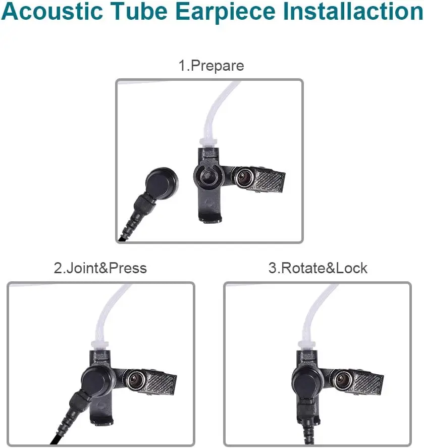 Covert Acoustic Air Tube Earpiece Mic Headset For Sepura STP8000 STP8035 STP8038 STP8040 STP8080  Radio