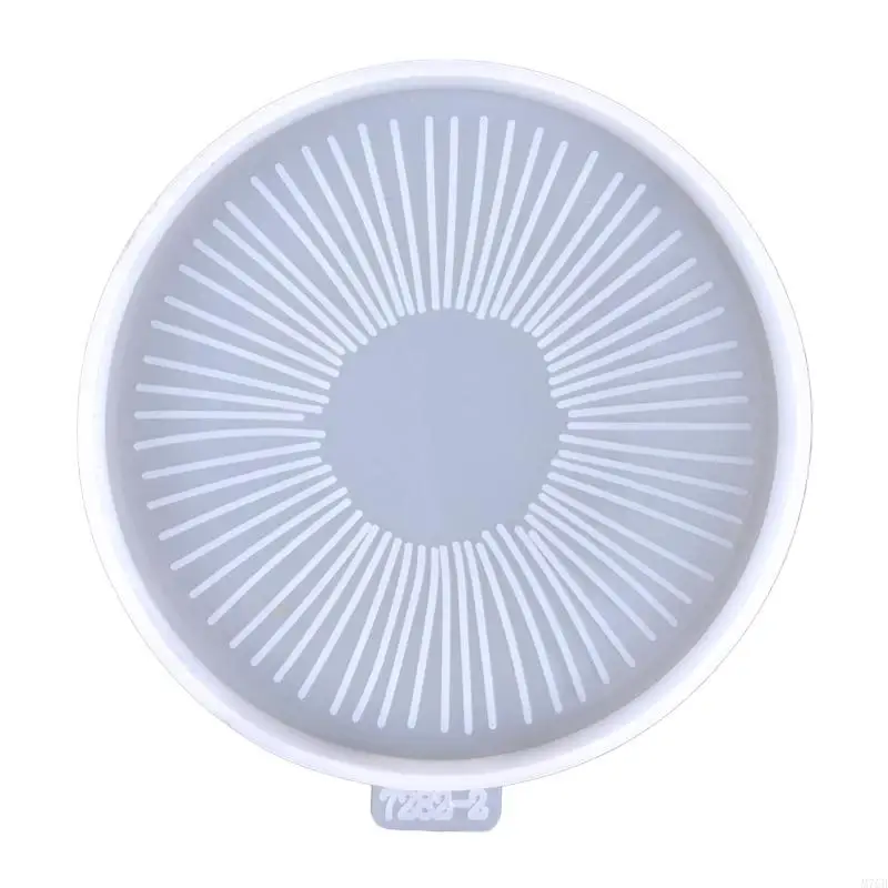 M76B Leopard Print Round Tea Coffee Pad Silicone Mold Storage Tray Mold