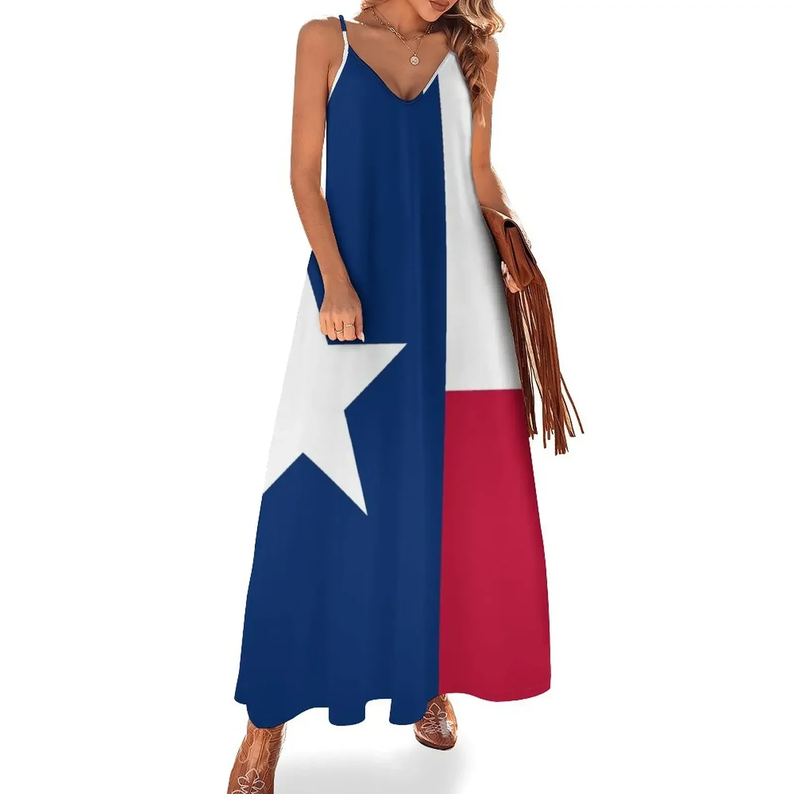 Flag of Texas - Texan Flag Sleeveless Dress Long dress woman Female dress Party dresses for women loose women's