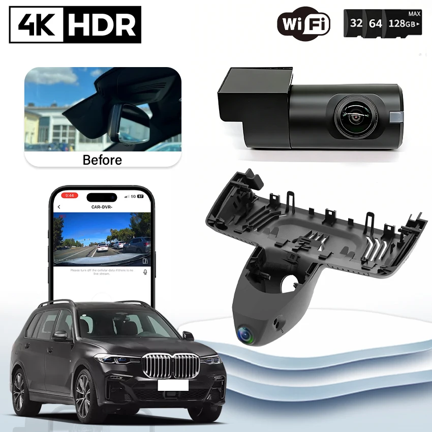 

NEW ! Plug and play 4K 2160P Car Dvr For BMW X5 X7 3 Series M F98 G01 G02 G05 G07 G20 G21 G80 UHD video recorder DashCam
