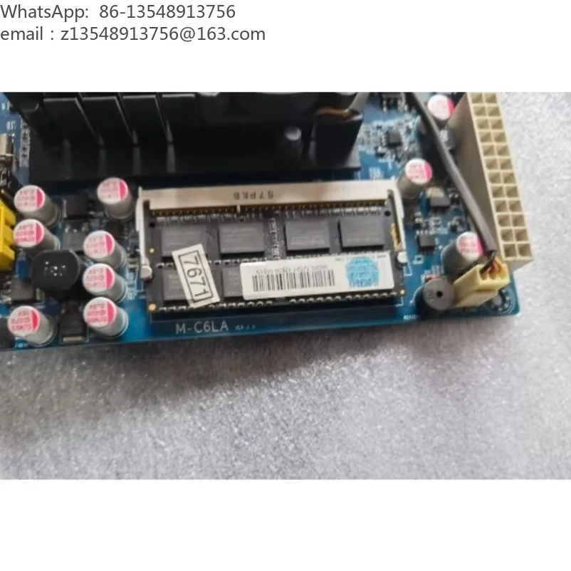 M-C6LA Industrial Motherboard with D520 Chip, POS Cash Register Mainboard, 24PIN Power, MSATA and PCI Interface