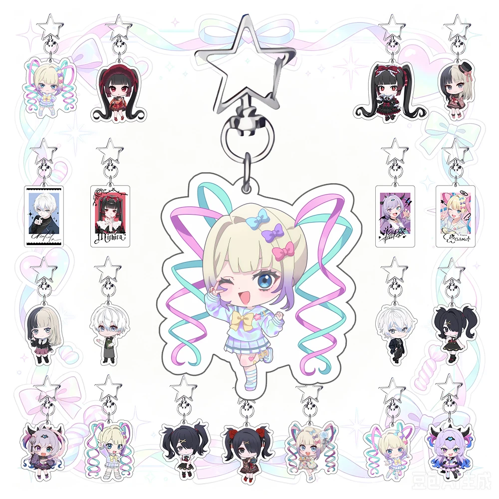 NEEDY GIRL OVERDOSE Rain Ame KAngel Clear Acrylic Heart Pendant Bag Charm Anime Room Display Fan Gift Accessory keychain
