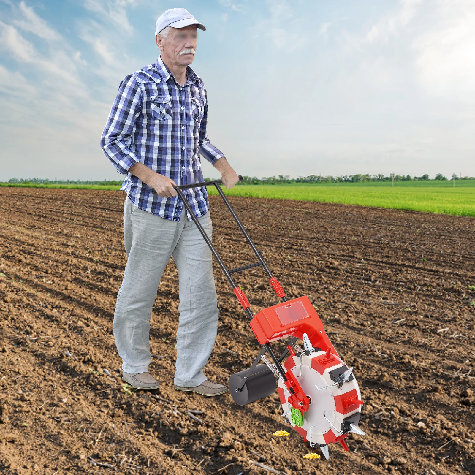 Manual Seeder, Hand-Push Seeder, Walk-Behind Row Crop Planter, Manual Seeder Machine