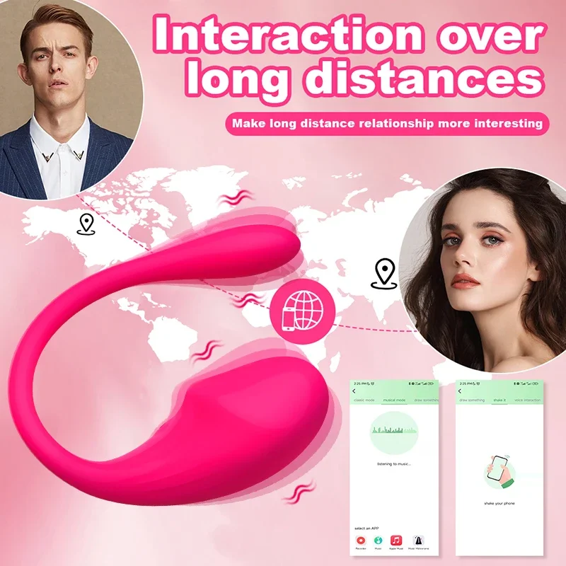 Wireless Bluetooth G Spot Vibrator for Women Vibrating Egg     Vaginal Massager Clitoris Stimulator Adult Sex Toys for Couples