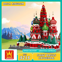 WG6213 World Architecture Famous Russia Moscow Saint Basil Cathedral Building Blocks Toy Brick Assemble Small Particle 3213pcs