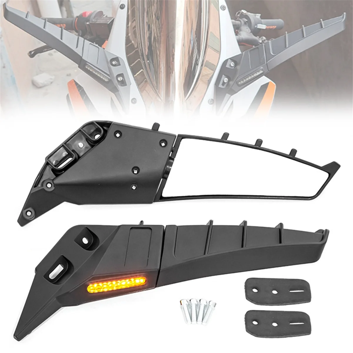 

Suitable for men's car Chunfeng 250sr 450sr modified reflector motorcycle fixedwing with light rear view mirror reversing mirror