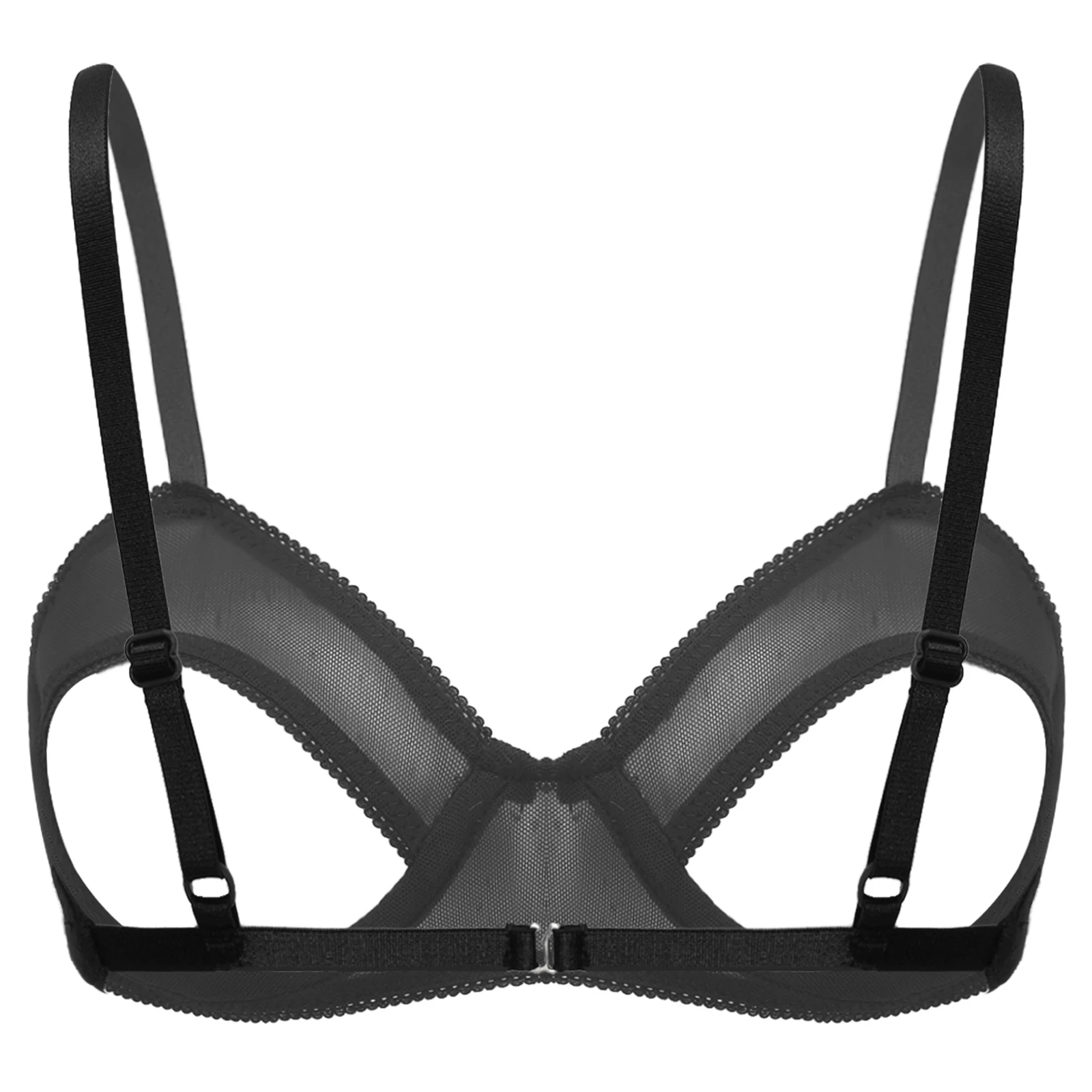 ملابس داخلية نسائية شفافة من خلال حمالة صدر مكشوفة من Bralette مثيرة شبكية مفتوحة من Underwire حمالة صدر رافعة ملابس داخلية علوية غريبة غير مبطنة