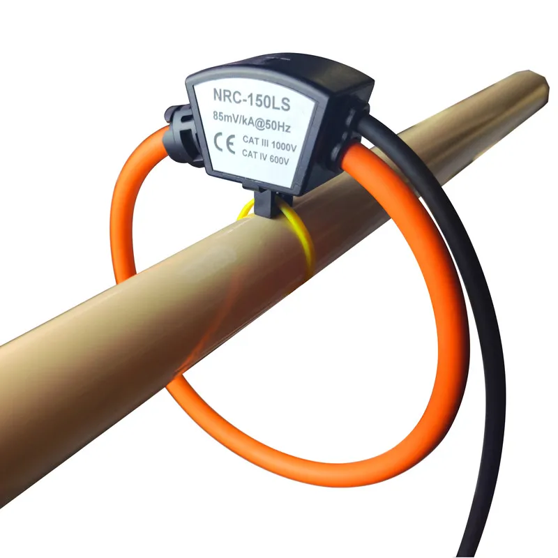 Flexible CT Current Clamp 100mV/kA Air-Cored Current Sensor Transformer Rogowski Coil With Cable Ties PLS-NRC