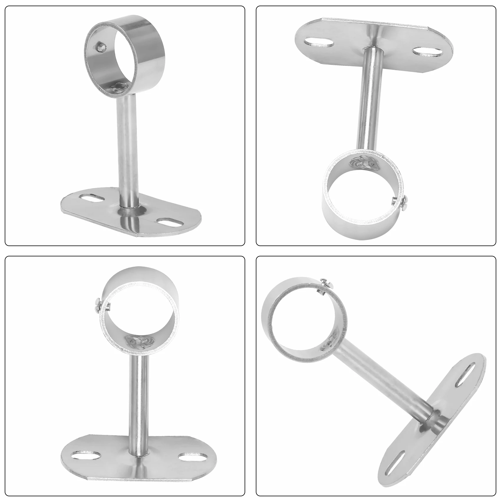 Ceiling-Mount Bracket, Wardrobe Pipe Bracket, 32Mm Dia, Wardrobe Rod Lever Support Holder Pipe Flange Socket 2Pcs(100Mm)