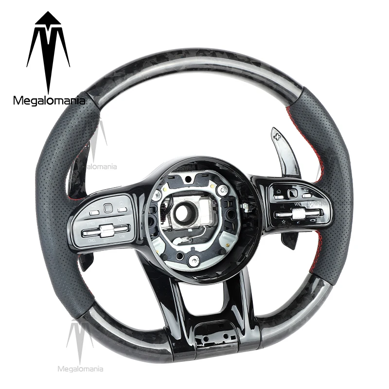 

For Mercedes Benz W204 W205 W206 W213 W219 W222 Amg Gla Glb Glc Gle Gls C63 A45 S63 S65 E300 E350 Carbon Fiber Steering Wheel