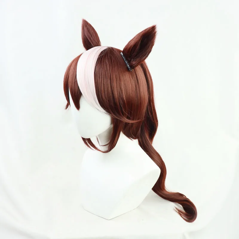 Anime Uma Musume jolie Derby Tokai Teio Cosplay perruque oreilles et queue Halloween fête carnaval jeu de rôle perruques synthétiques cheveux femmes