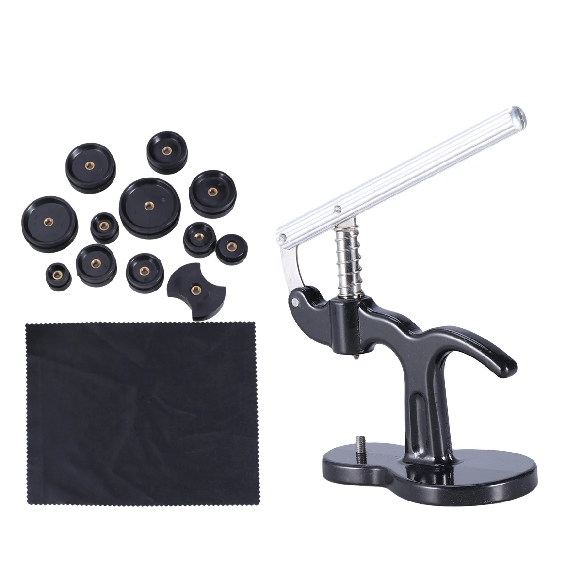 

14pcs Mechanical Quartz Watch Back Cover Repair Tool Set Black Abs Metal 10 Sizes Presser For Watch Maintenance With